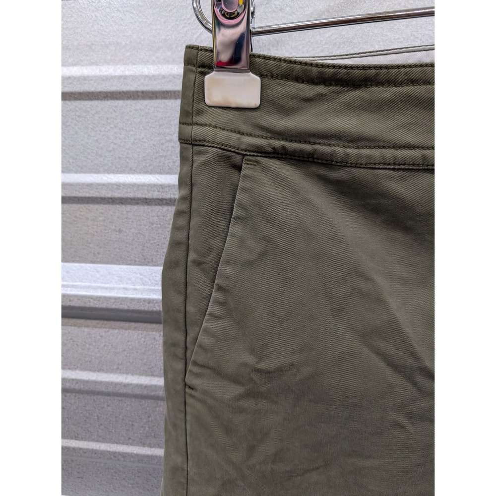 J.Crew Women's Olive Green Wide Leg Cropped Chino Pants High Rise Twill- Size 4 - Picture 6 of 7